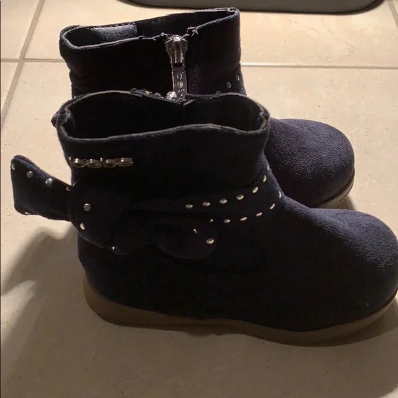 Baby Bebe Suede Boots Studded Infant Size 7Bootie New - Picture 6 of 8